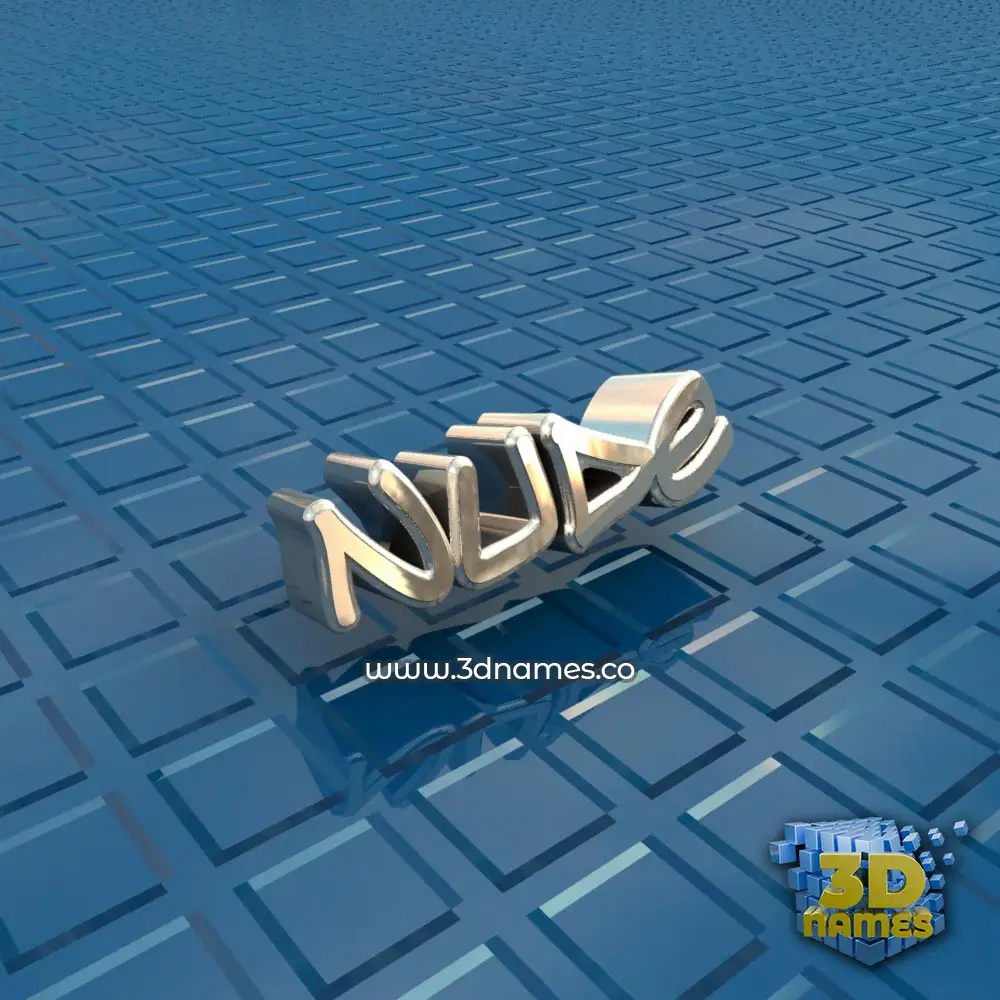 nude in Blue Bling style - 3D name wallpaper