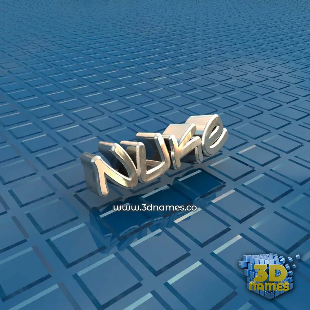 nuke in Blue Bling style - 3D name wallpaper