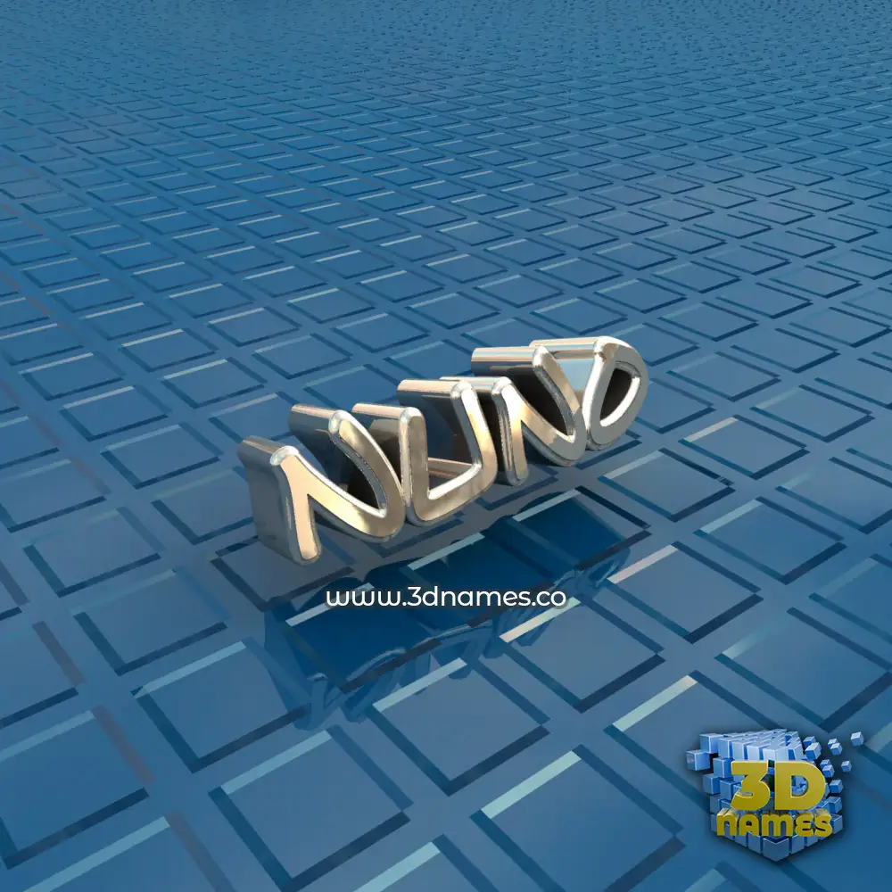 nuno in Blue Bling style - 3D name wallpaper