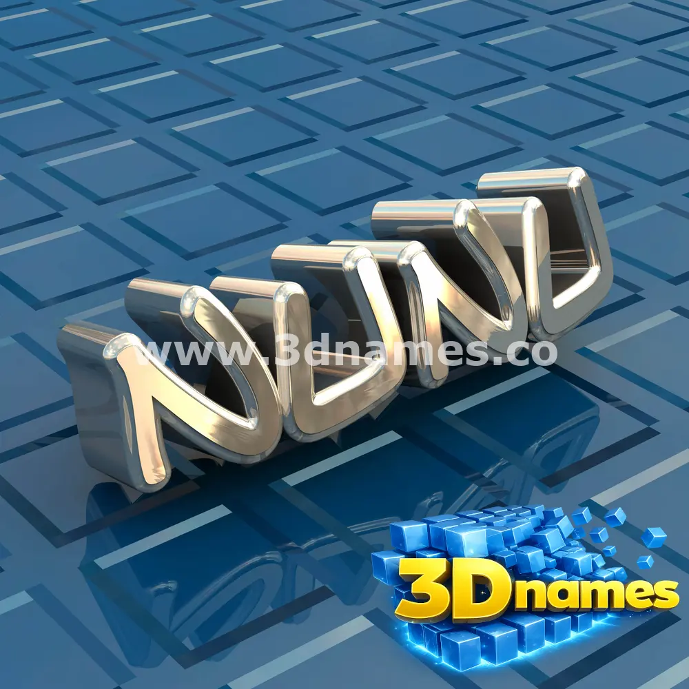 nunu in Blue Bling style - 3D name wallpaper
