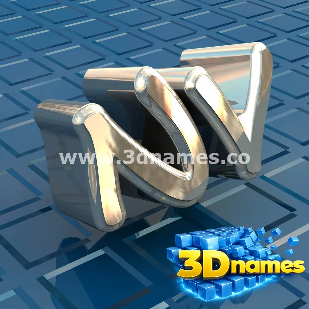 nv in Blue Bling style - 3D name wallpaper