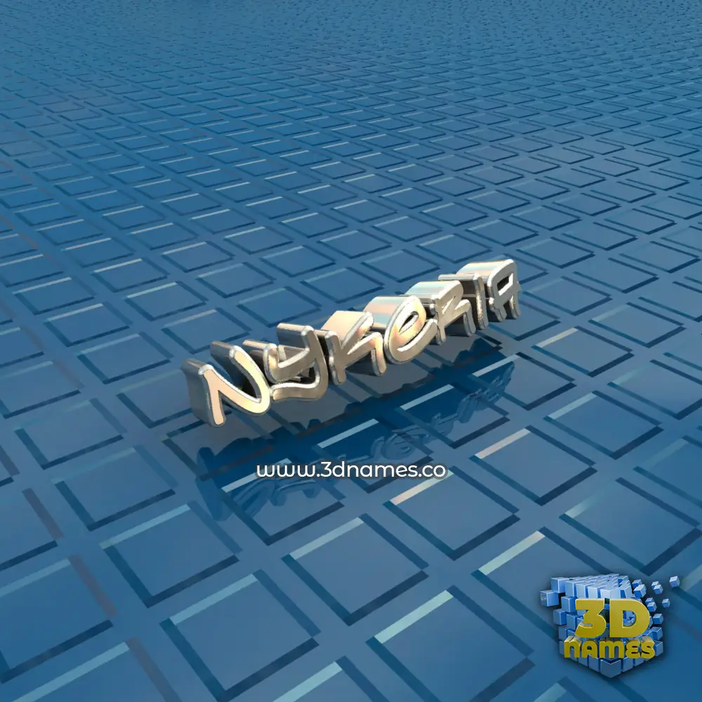 nykeria in Blue Bling style - 3D name wallpaper