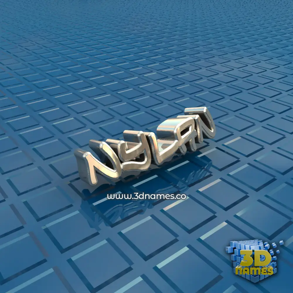 nylan in Blue Bling style - 3D name wallpaper