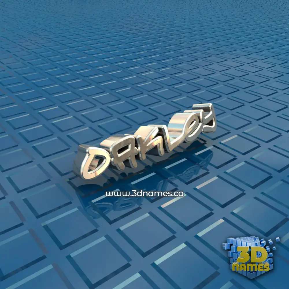 oakley in Blue Bling style - 3D name wallpaper