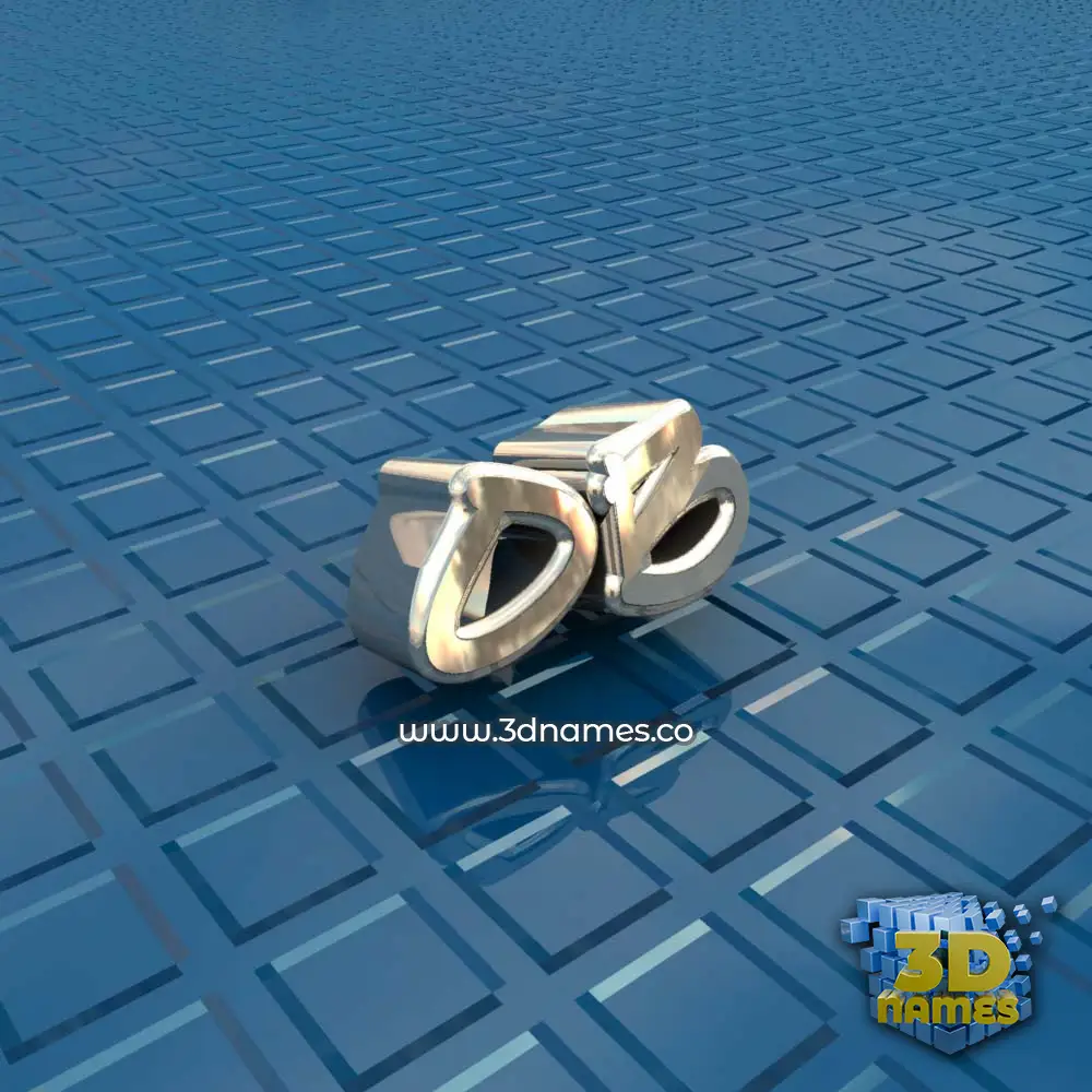 ob in Blue Bling style - 3D name wallpaper