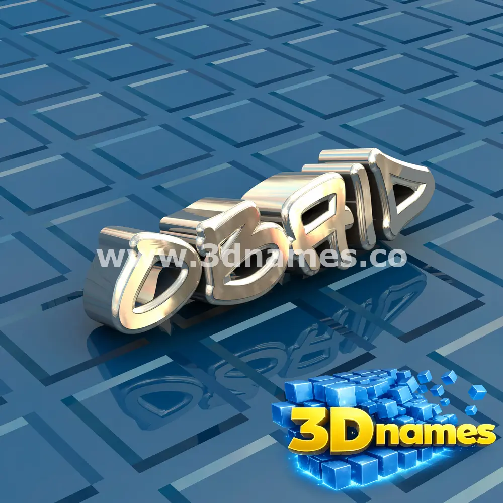 obaid in Blue Bling style - 3D name wallpaper