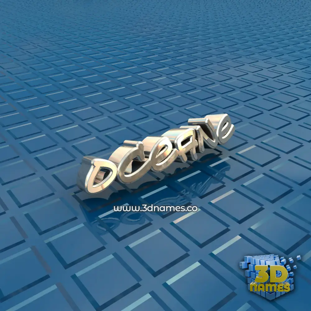 oceane in Blue Bling style - 3D name wallpaper