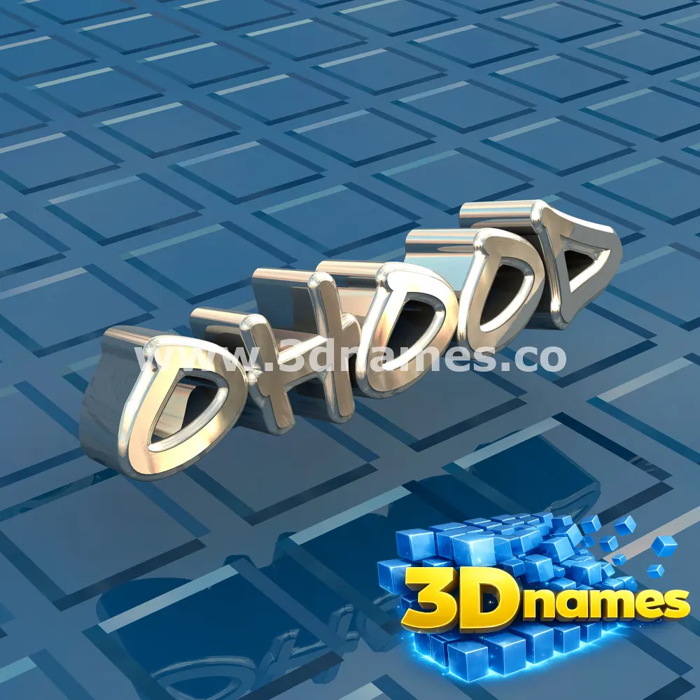 ohood in Blue Bling style - 3D name wallpaper