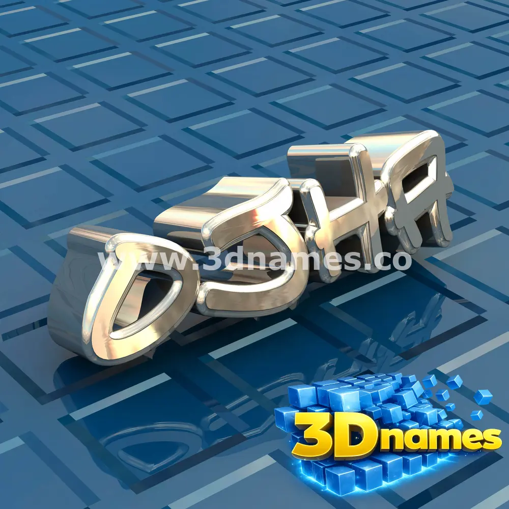 ojha in Blue Bling style - 3D name wallpaper