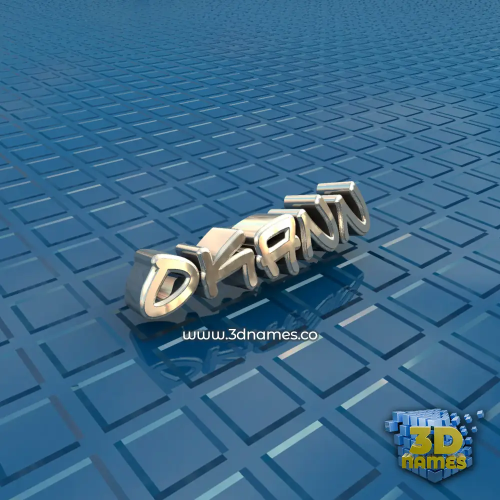 okann in Blue Bling style - 3D name wallpaper