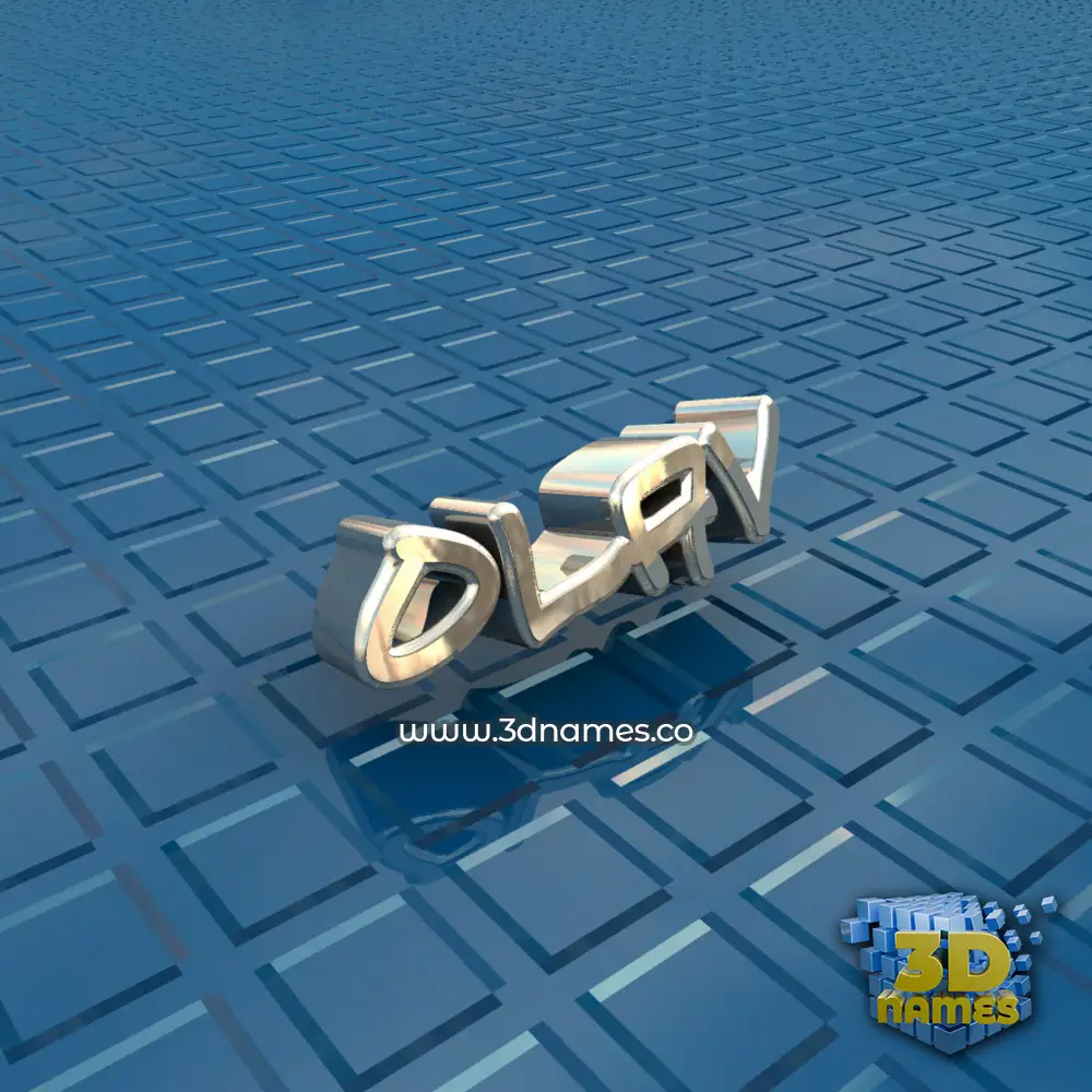 olav in Blue Bling style - 3D name wallpaper