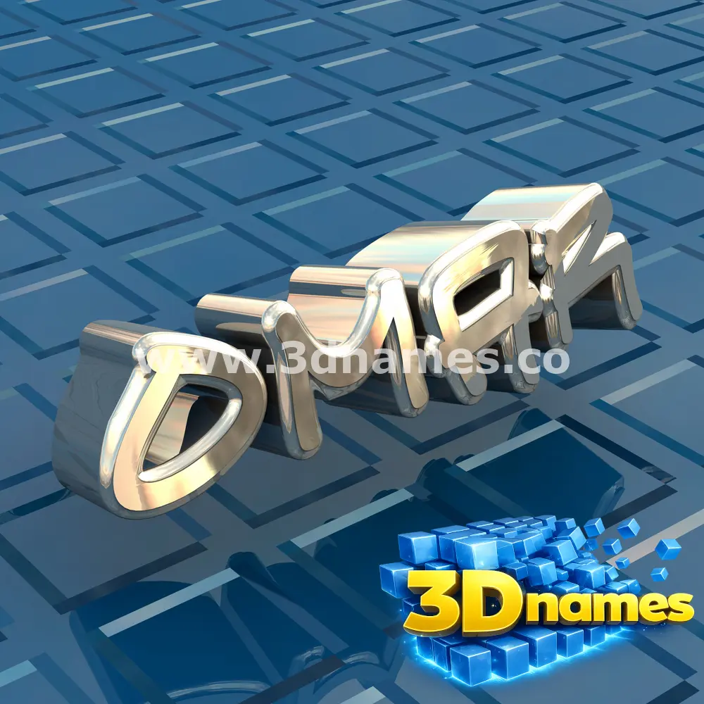 omar in Blue Bling style - 3D name wallpaper