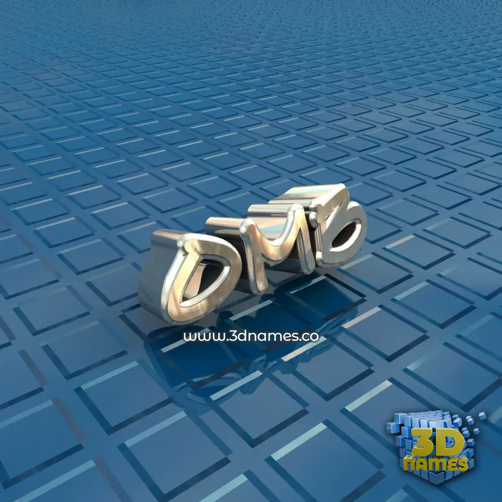 omb in Blue Bling style - 3D name wallpaper