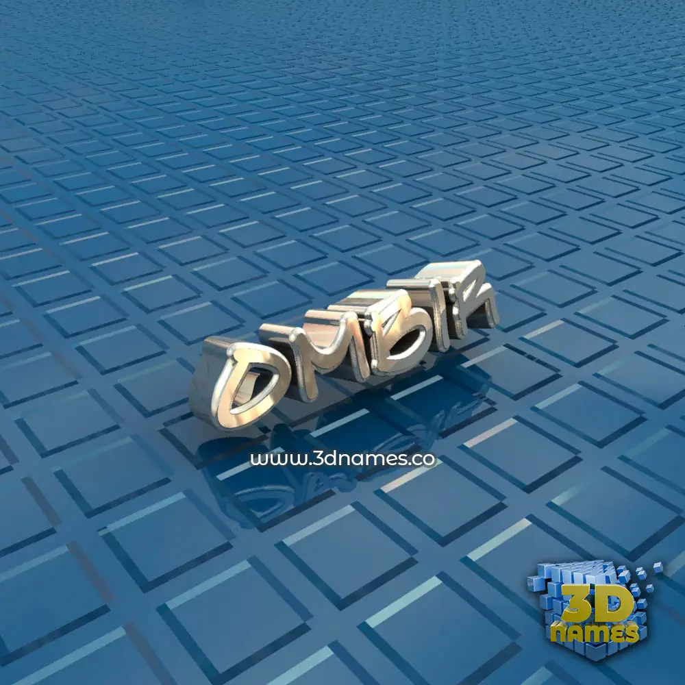 ombir in Blue Bling style - 3D name wallpaper