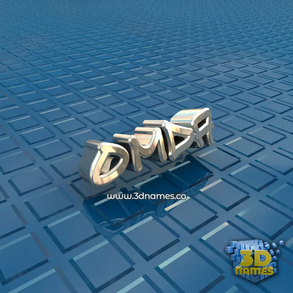 omda in Blue Bling style - 3D name wallpaper
