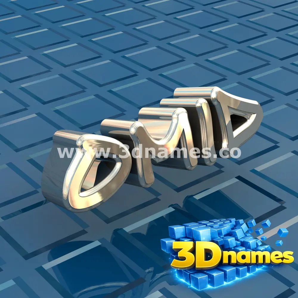 omid in Blue Bling style - 3D name wallpaper
