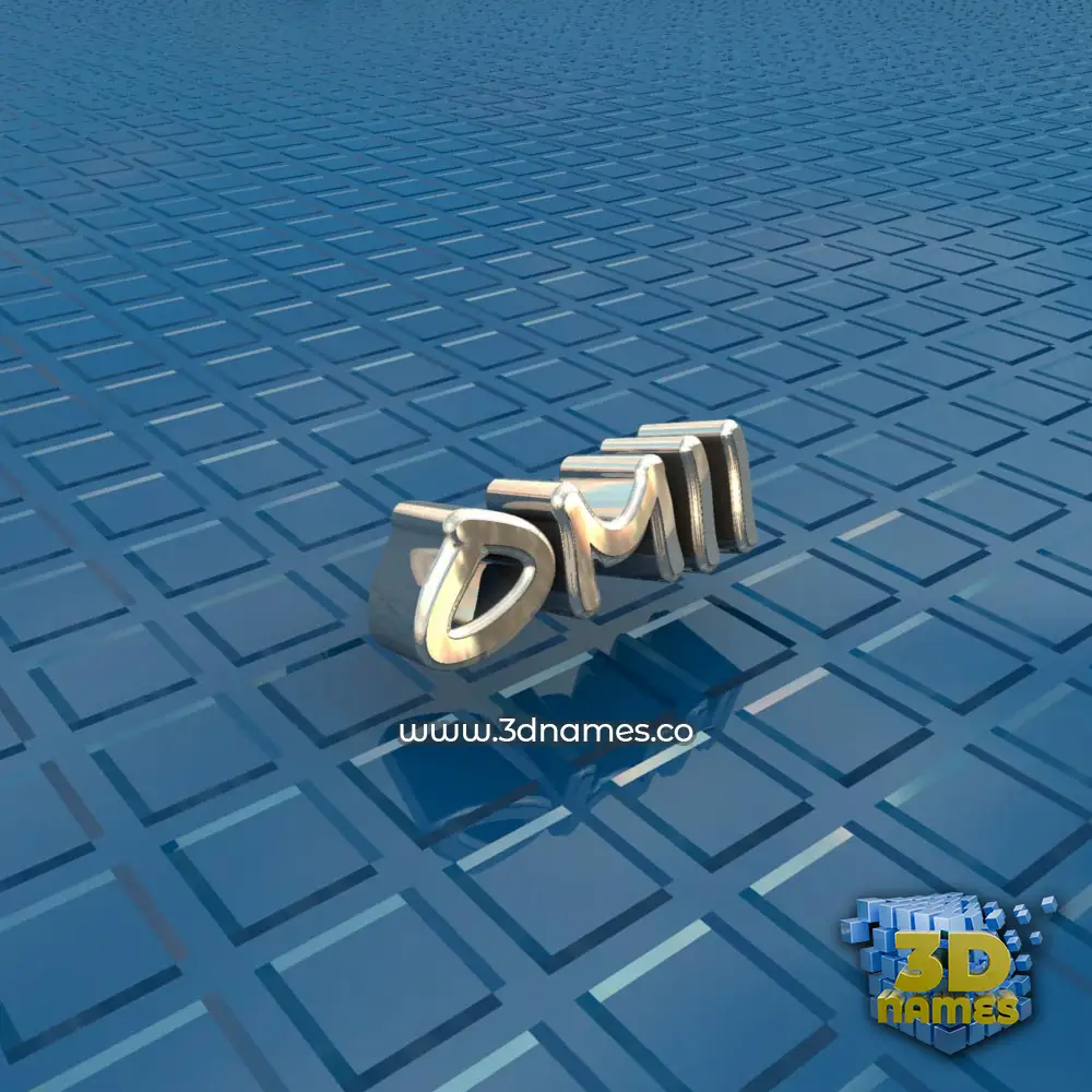 omii in Blue Bling style - 3D name wallpaper