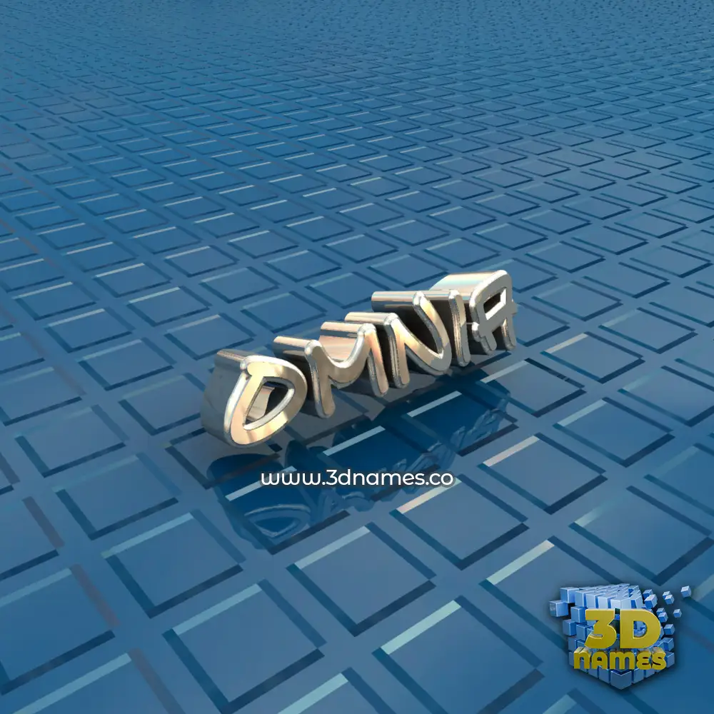 omnia in Blue Bling style - 3D name wallpaper