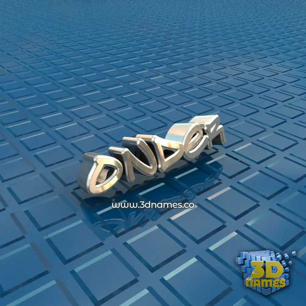 onder in Blue Bling style - 3D name wallpaper