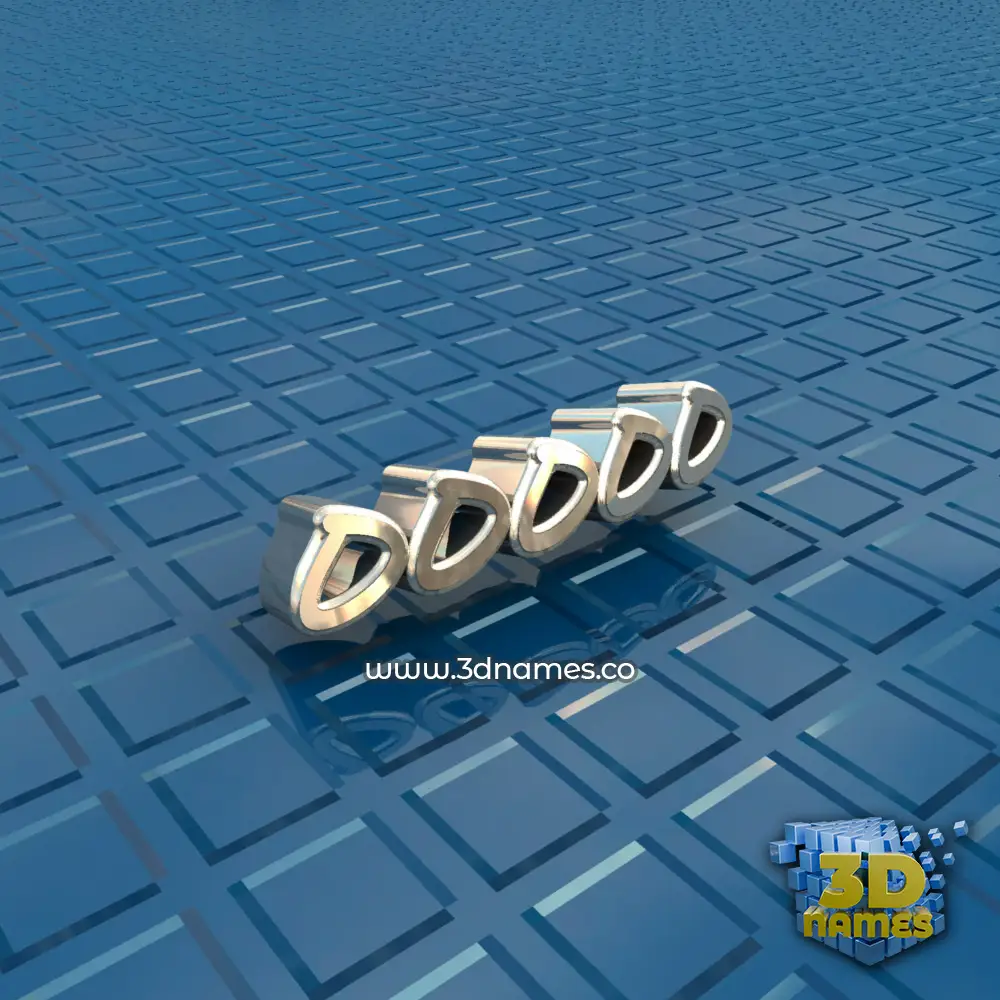 ooooo in Blue Bling style - 3D name wallpaper