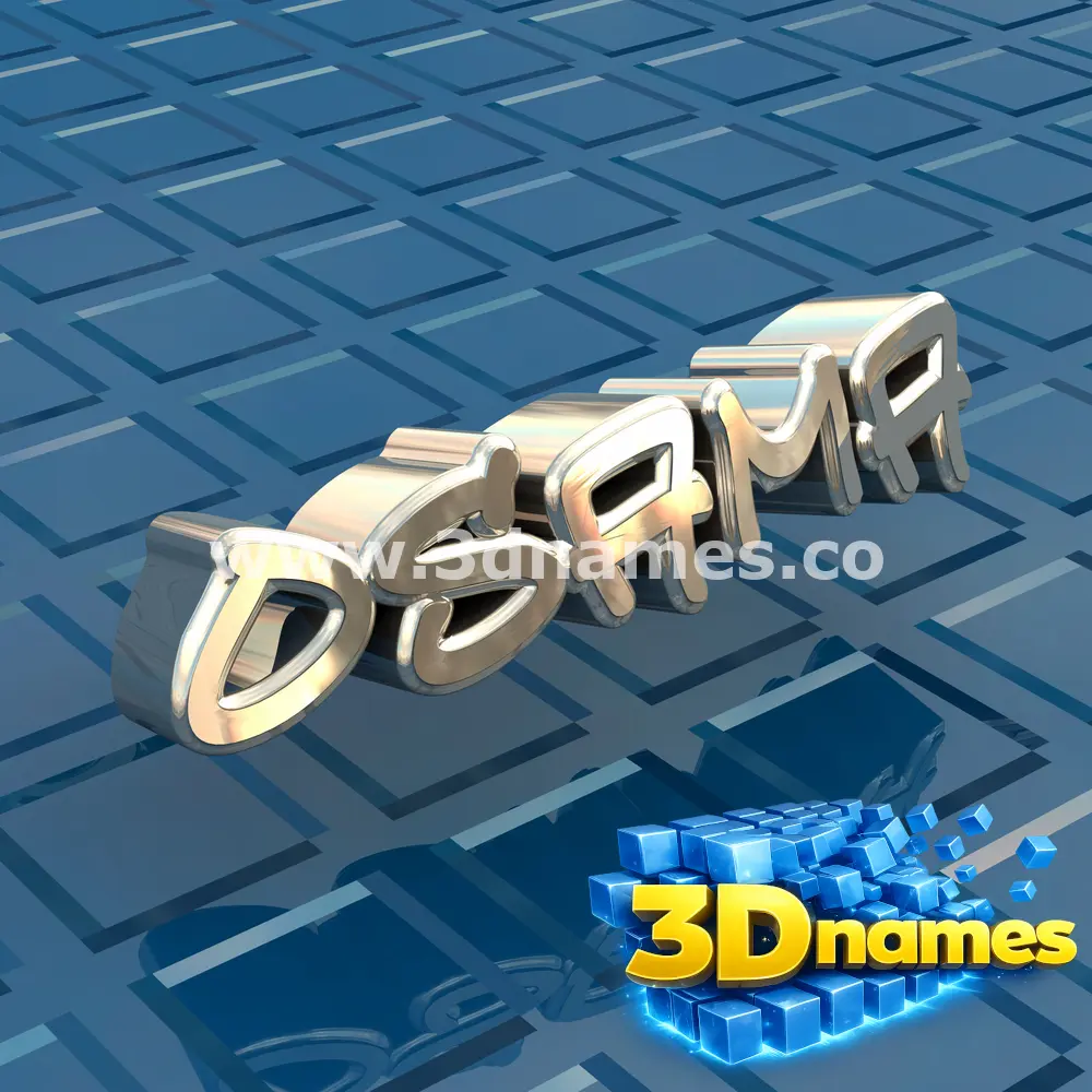 osama in Blue Bling style - 3D name wallpaper
