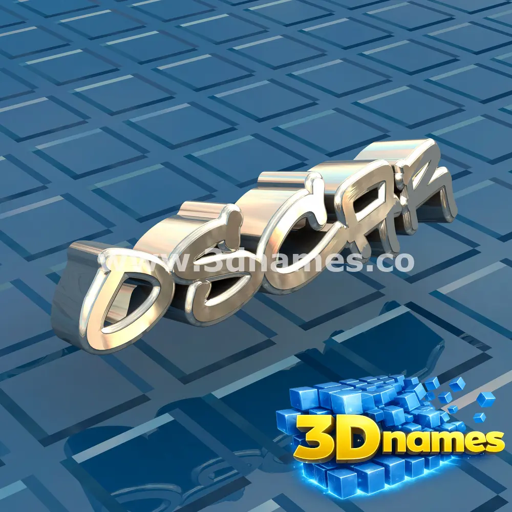 oscar in Blue Bling style - 3D name wallpaper