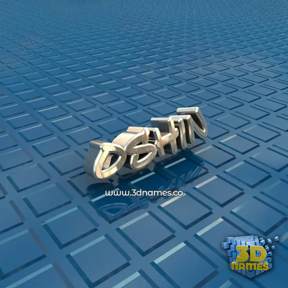 oshin in Blue Bling style - 3D name wallpaper