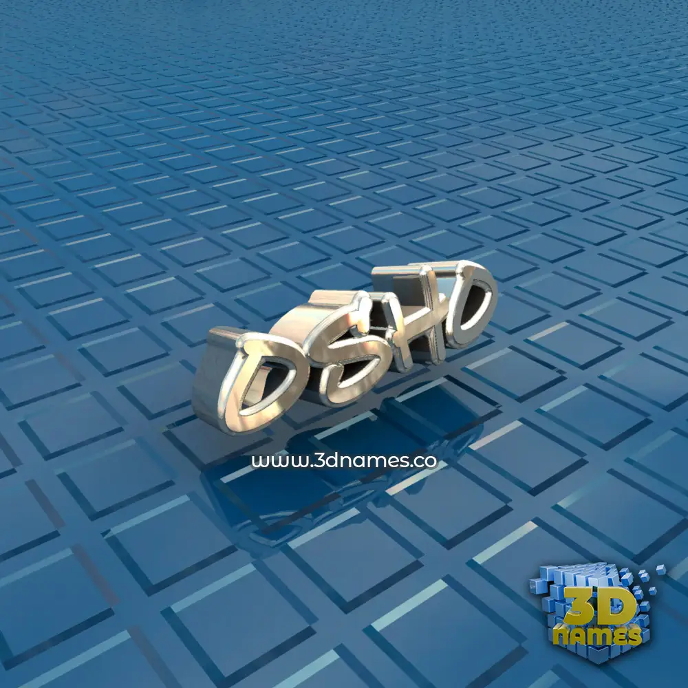 osho in Blue Bling style - 3D name wallpaper