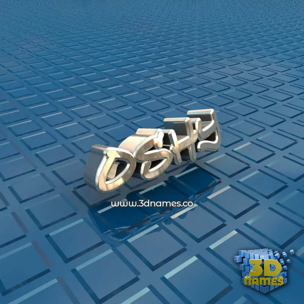 oshy in Blue Bling style - 3D name wallpaper
