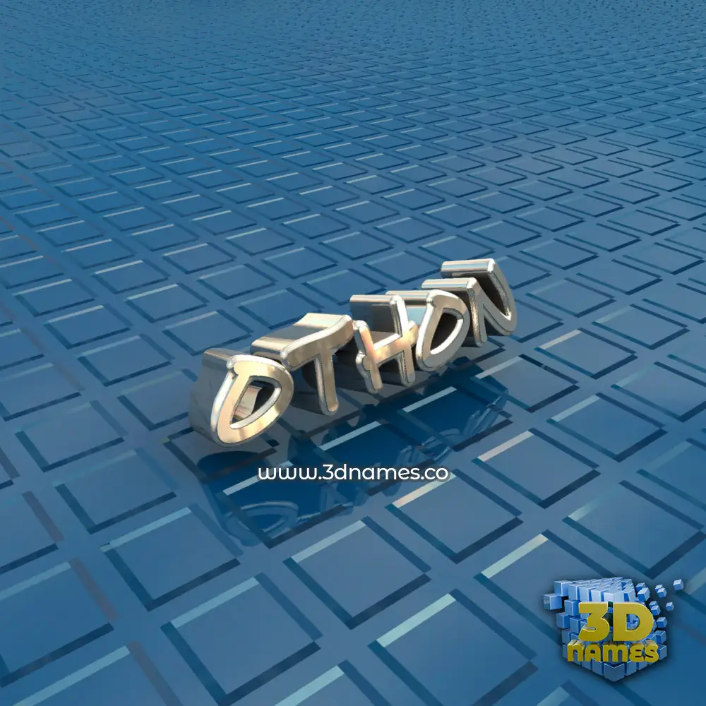 othon in Blue Bling style - 3D name wallpaper