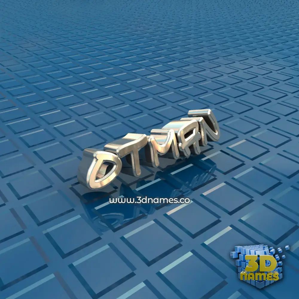 otman in Blue Bling style - 3D name wallpaper
