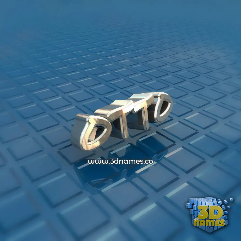 otto in Blue Bling style - 3D name wallpaper