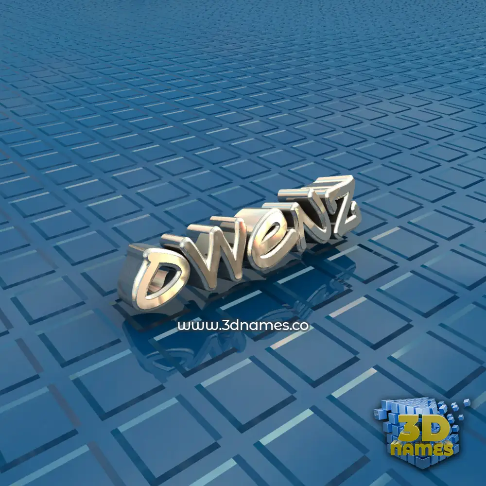 owenz in Blue Bling style - 3D name wallpaper