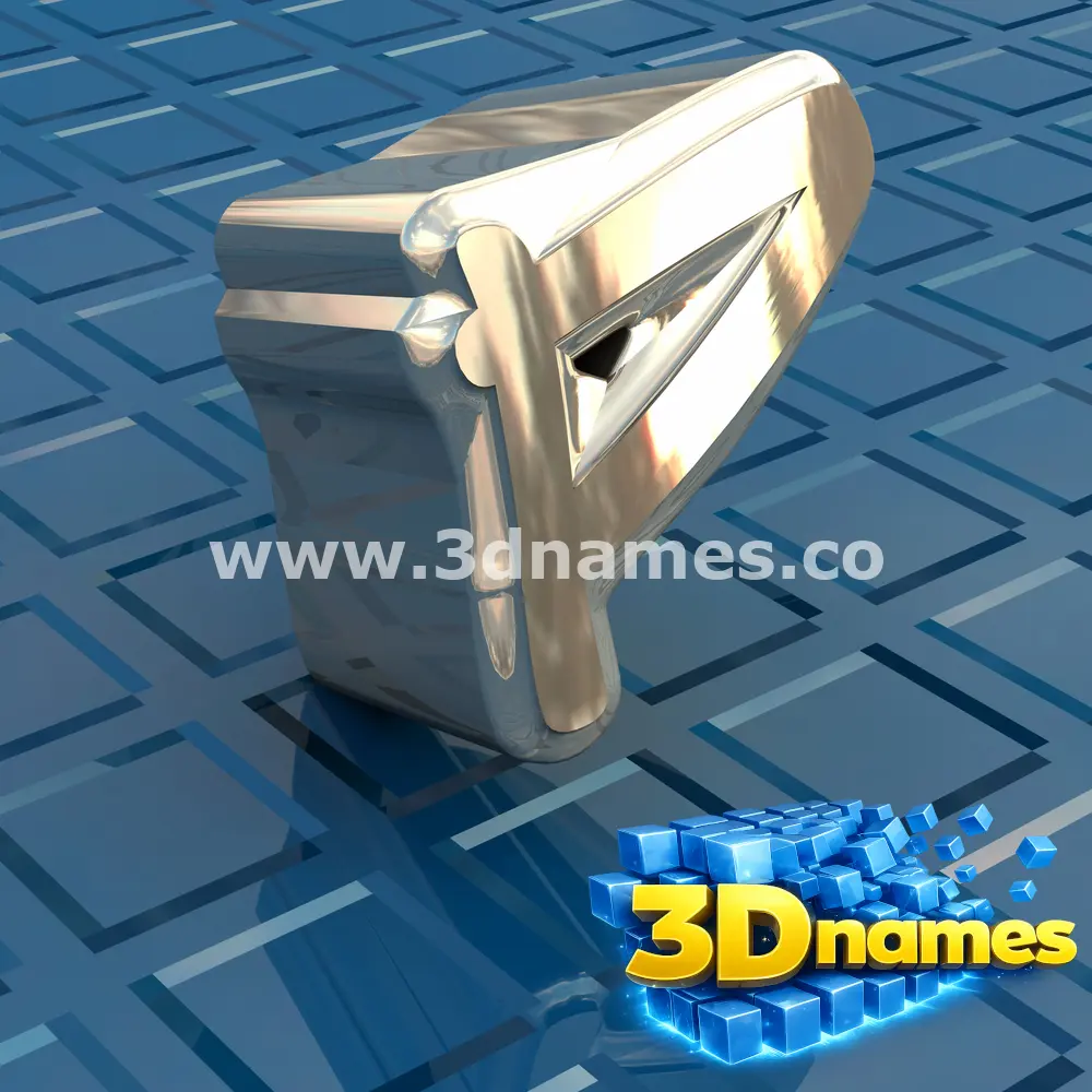 p in Blue Bling style - 3D name wallpaper