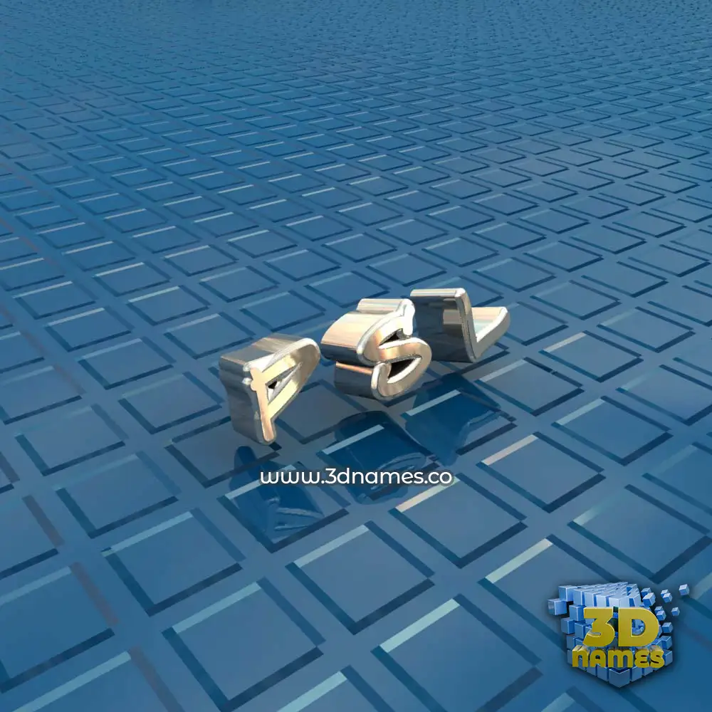 p s l in Blue Bling style - 3D name wallpaper