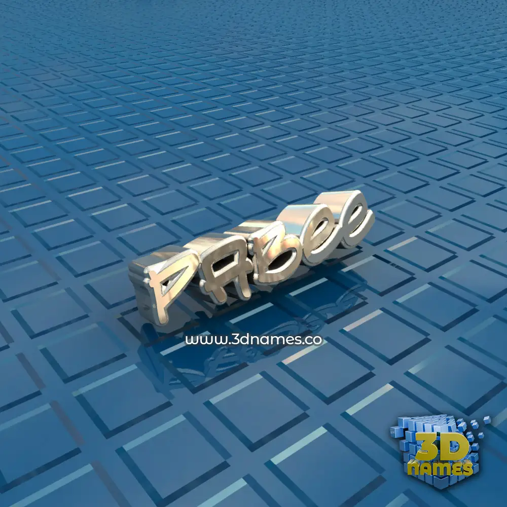 pabee in Blue Bling style - 3D name wallpaper