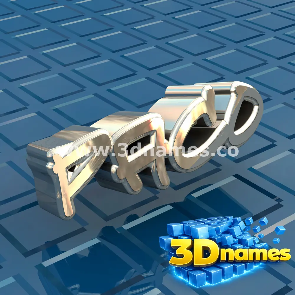 paco in Blue Bling style - 3D name wallpaper