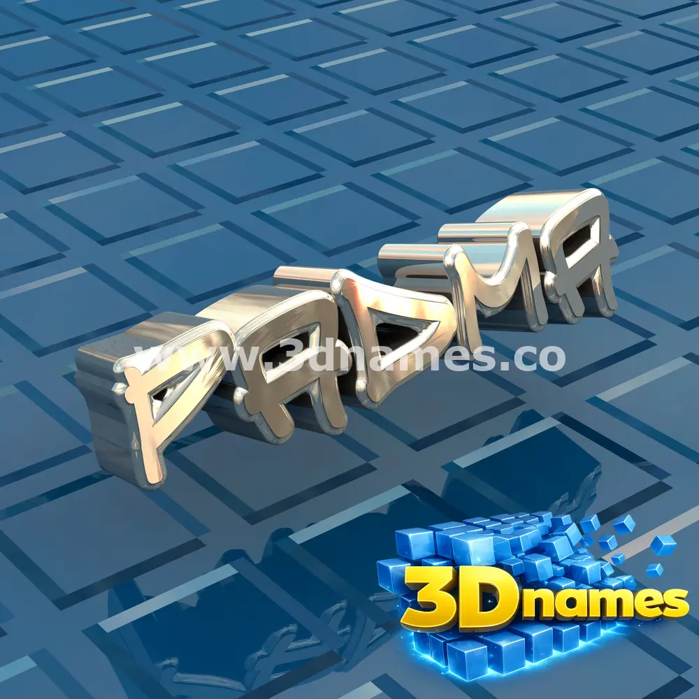padma in Blue Bling style - 3D name wallpaper