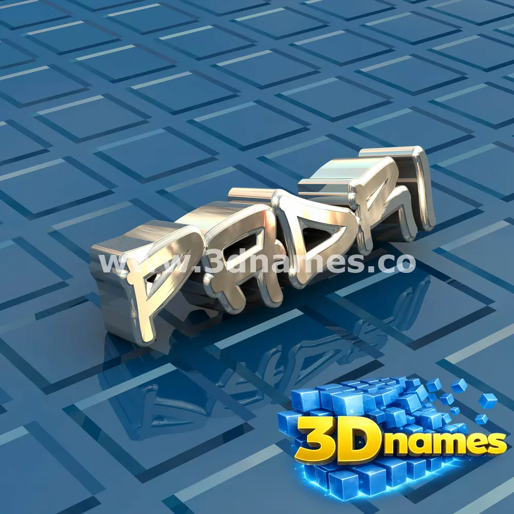 padri in Blue Bling style - 3D name wallpaper