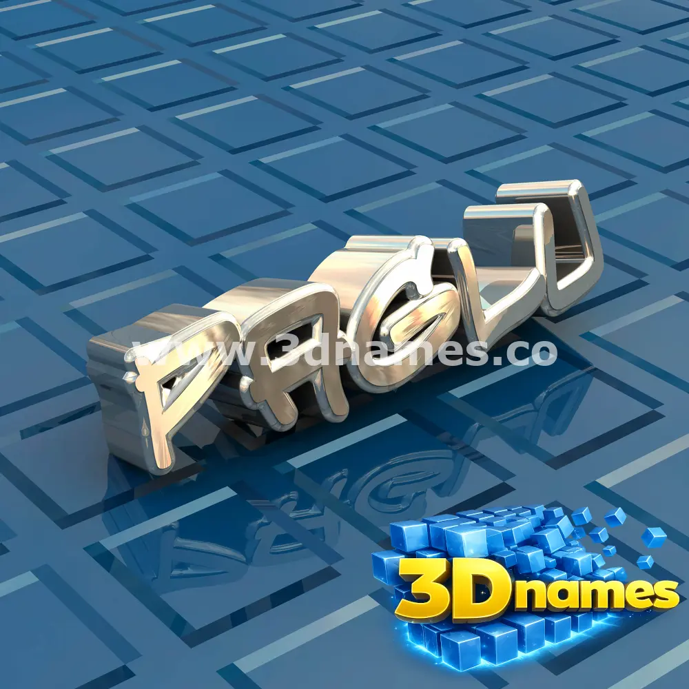 paglu in Blue Bling style - 3D name wallpaper