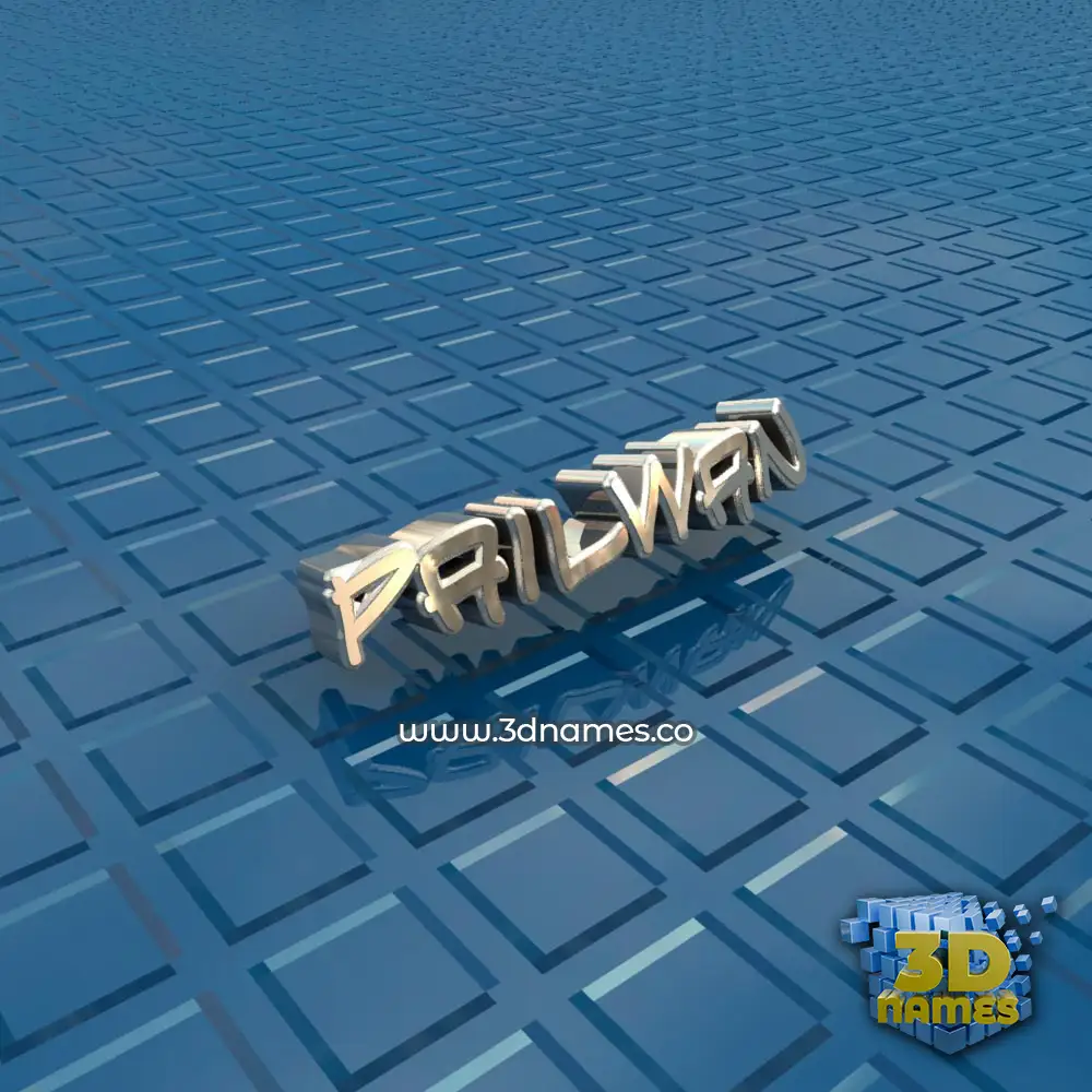 pailwan in Blue Bling style - 3D name wallpaper