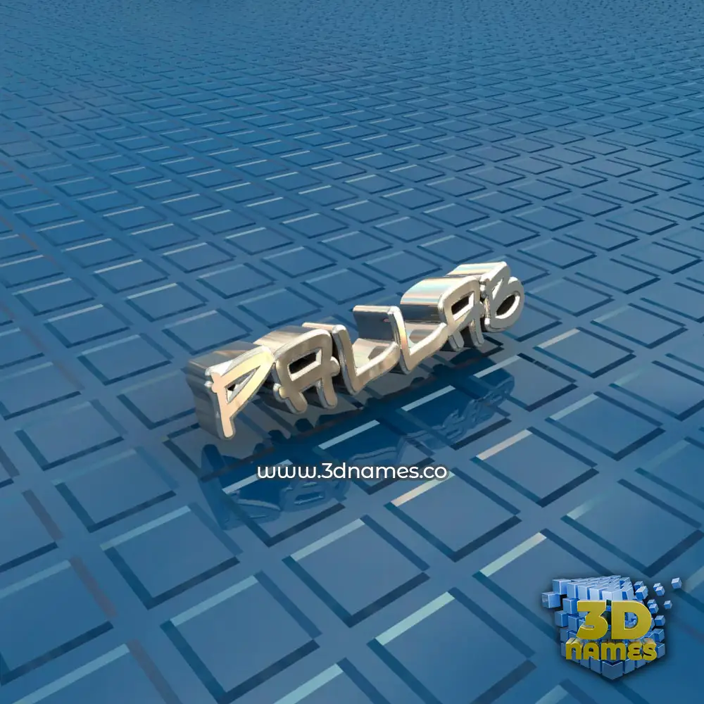 pallab in Blue Bling style - 3D name wallpaper