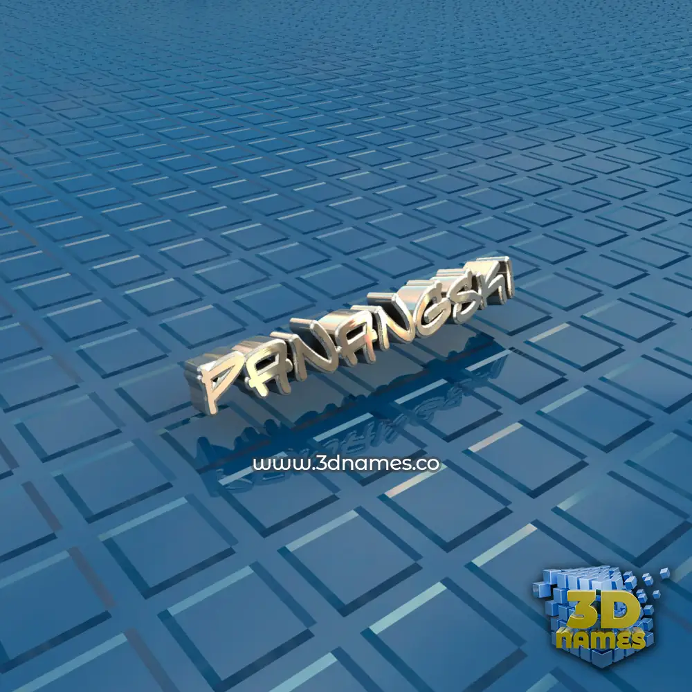 panangski in Blue Bling style - 3D name wallpaper