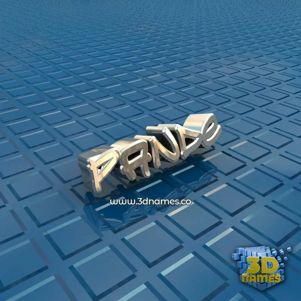 pande in Blue Bling style - 3D name wallpaper