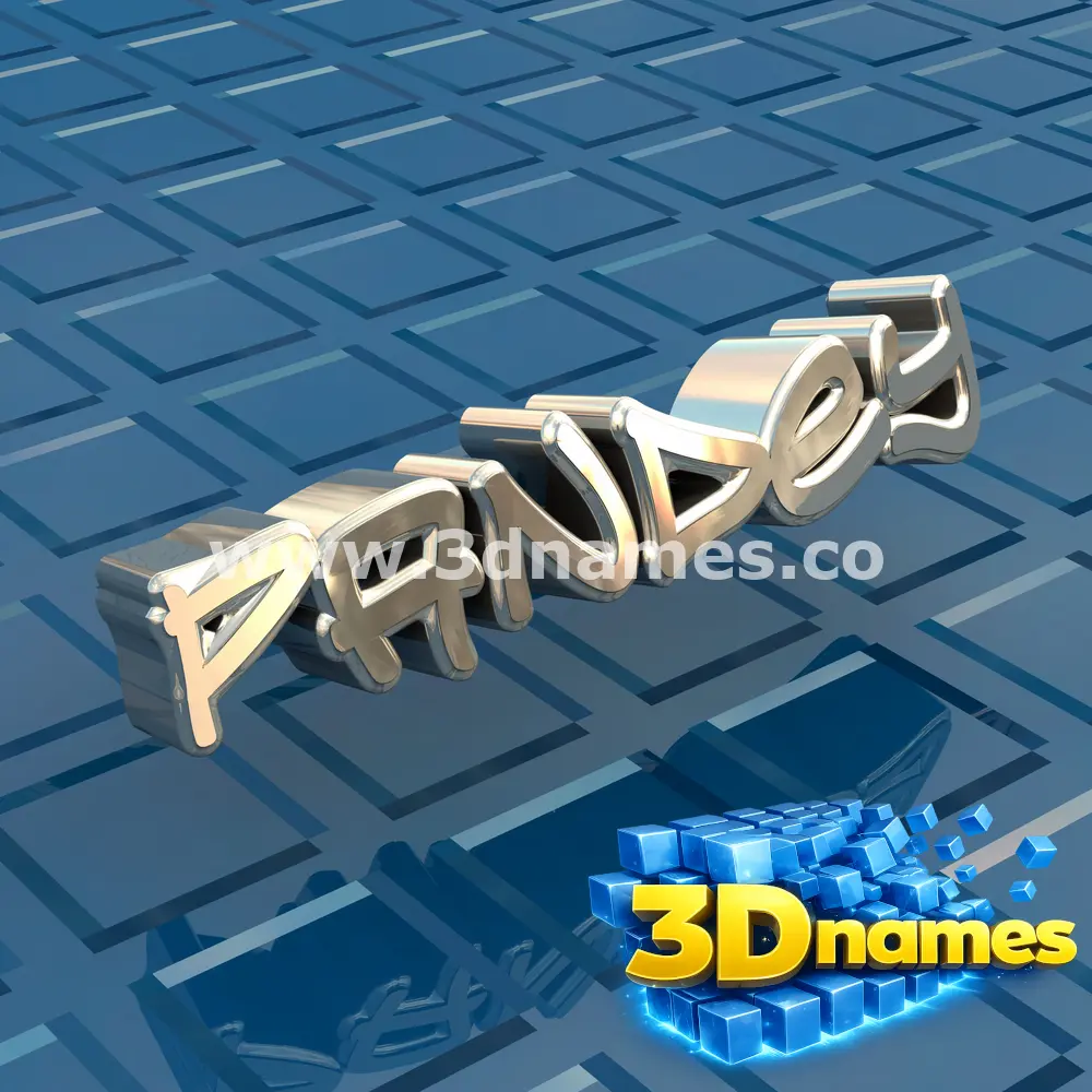 pandey in Blue Bling style - 3D name wallpaper