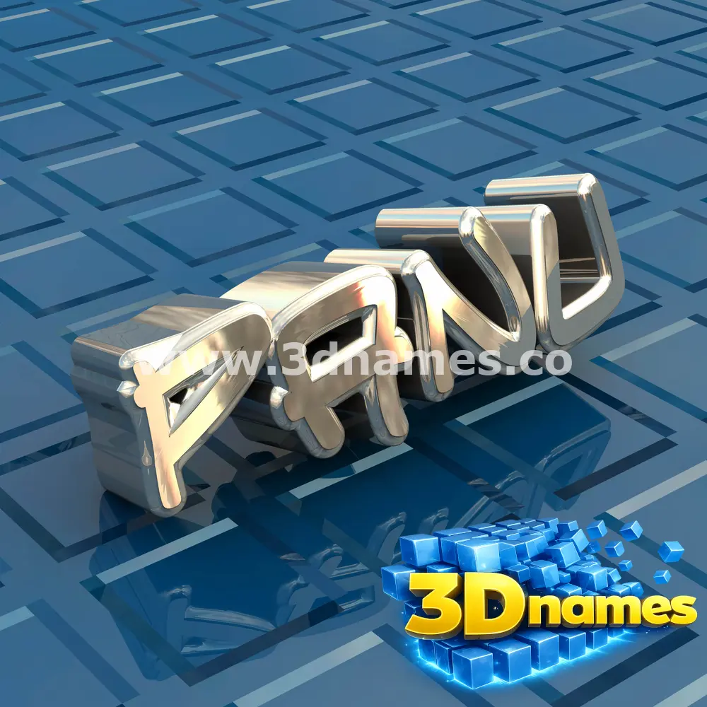 panu in Blue Bling style - 3D name wallpaper