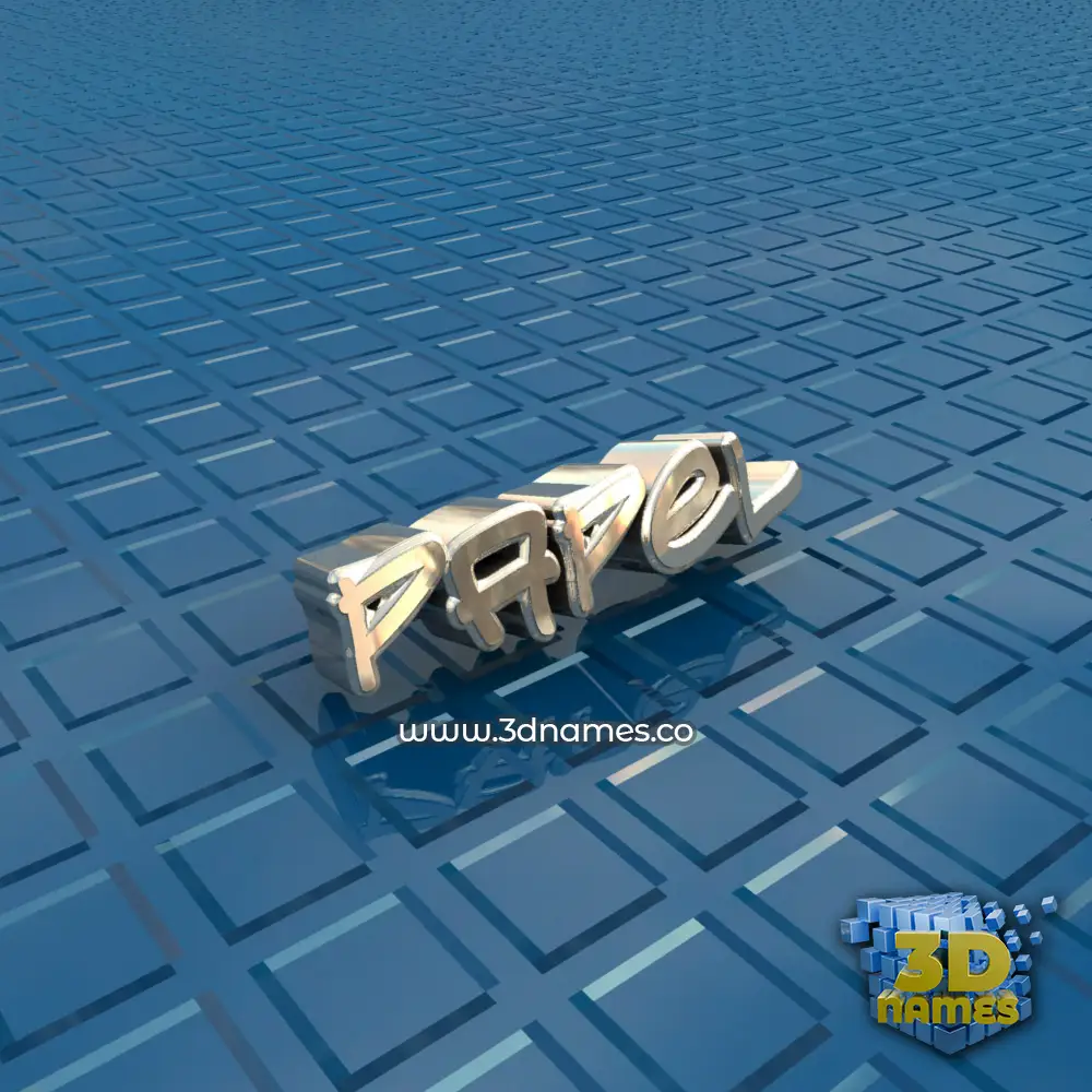 papel in Blue Bling style - 3D name wallpaper