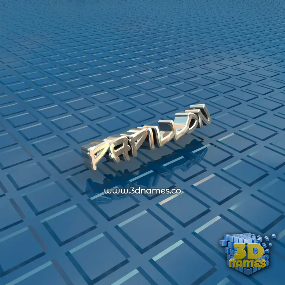papillon in Blue Bling style - 3D name wallpaper
