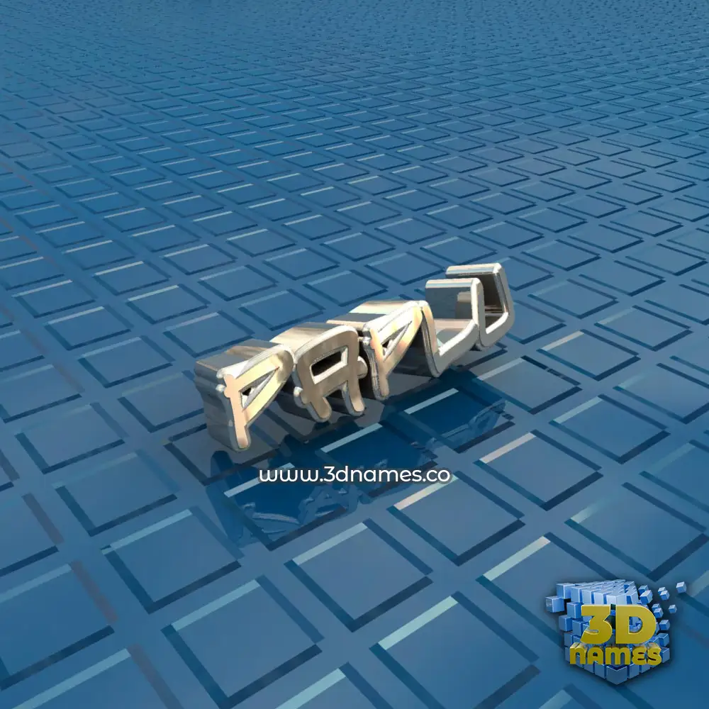 paplu in Blue Bling style - 3D name wallpaper