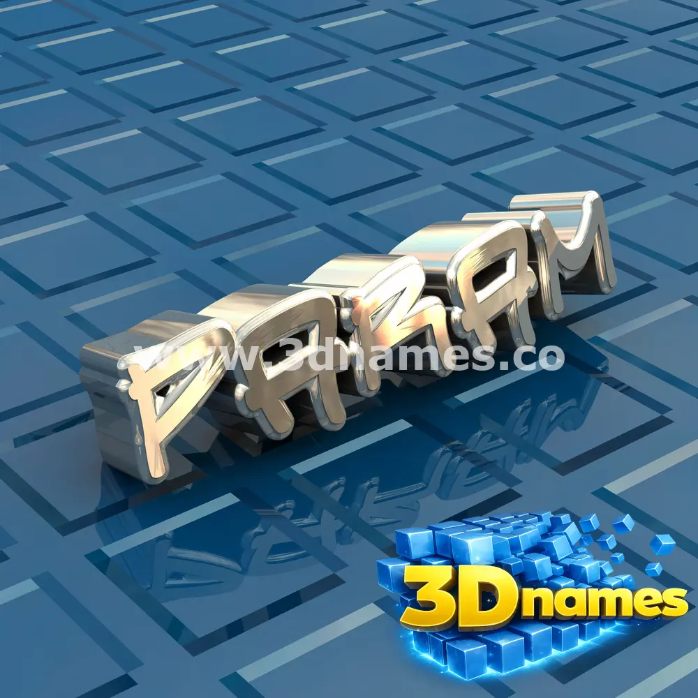 param in Blue Bling style - 3D name wallpaper